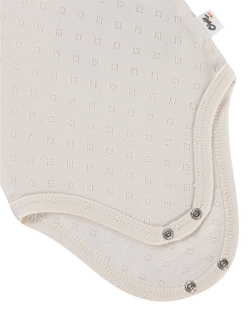 Baby Jakarlı 3-36 Ay Çıtçıtlı Badi - Ekru-1