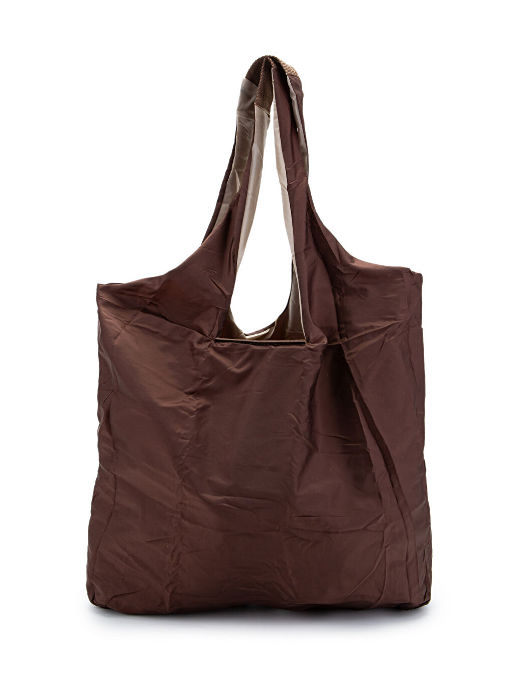 Açılabilen Anahtarlık Paraşüt Kumaş Alışveriş Kol Çantası Joan Klinkır Kahverengi