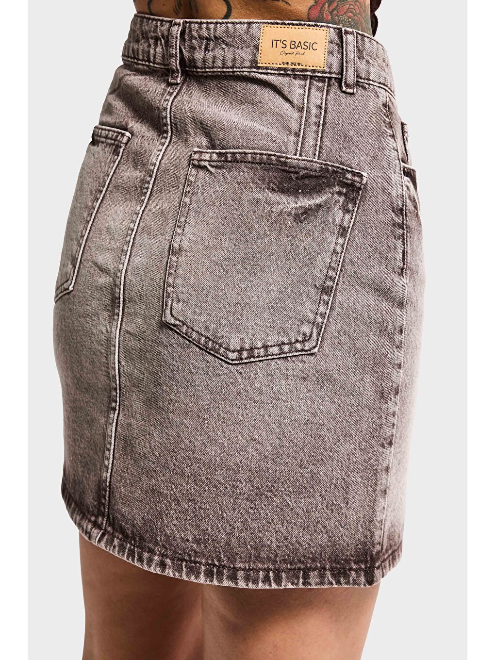 Mavi Kadın Koyu Jean 4s6-16 Straight Fit Mini Boy %100 Pamuk Denim Etek-1