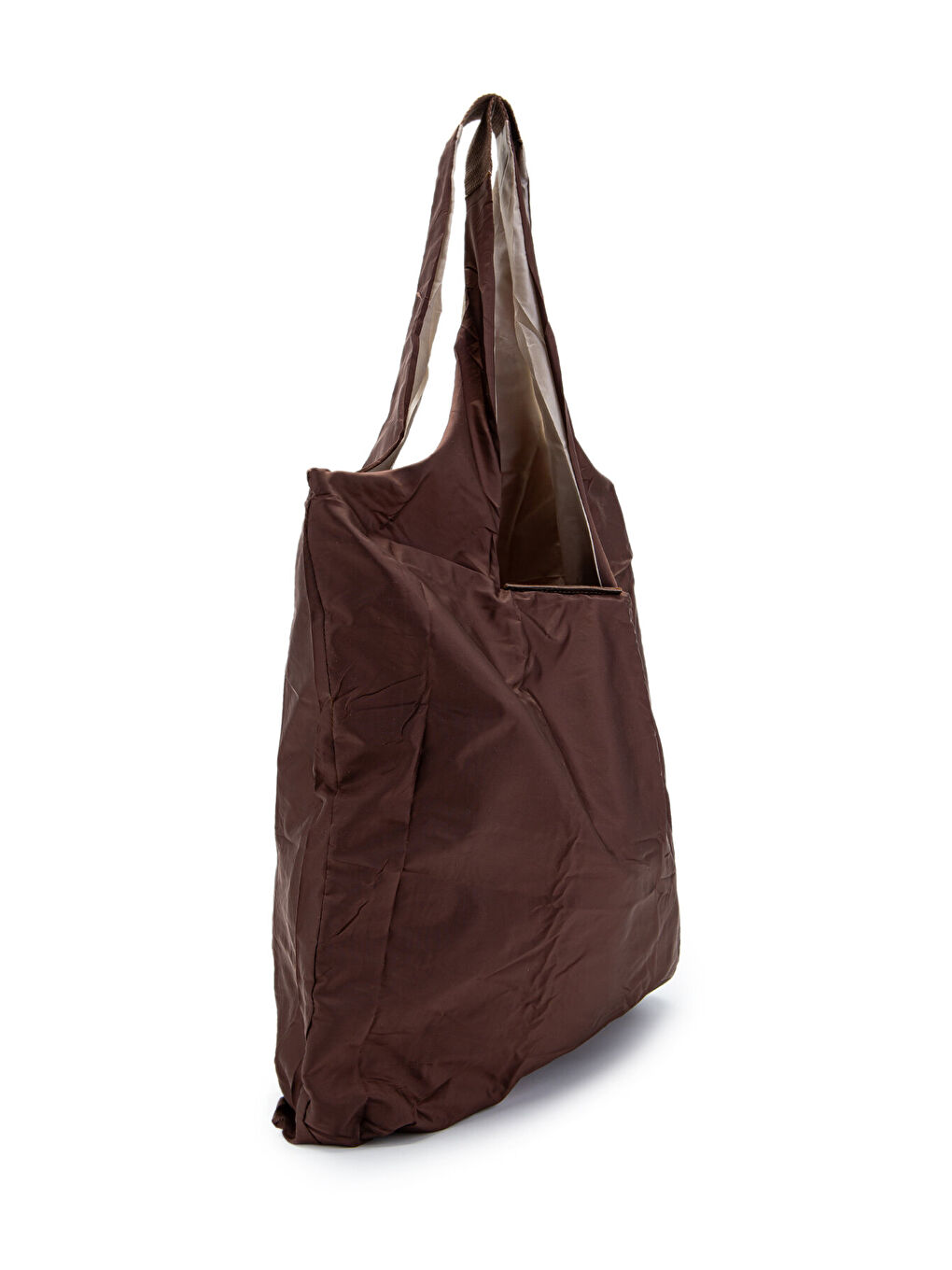 Açılabilen Anahtarlık Paraşüt Kumaş Alışveriş Kol Çantası Joan Klinkır Kahverengi-2