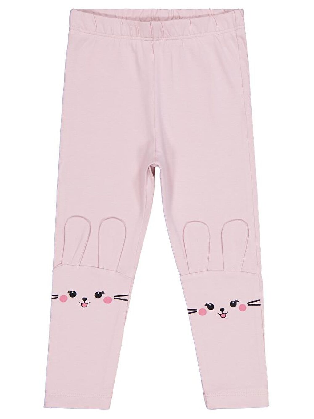 Girls Tavşan Nakışlı 2-5 Yaş Tayt - Pembe 5-6 Yaş-1