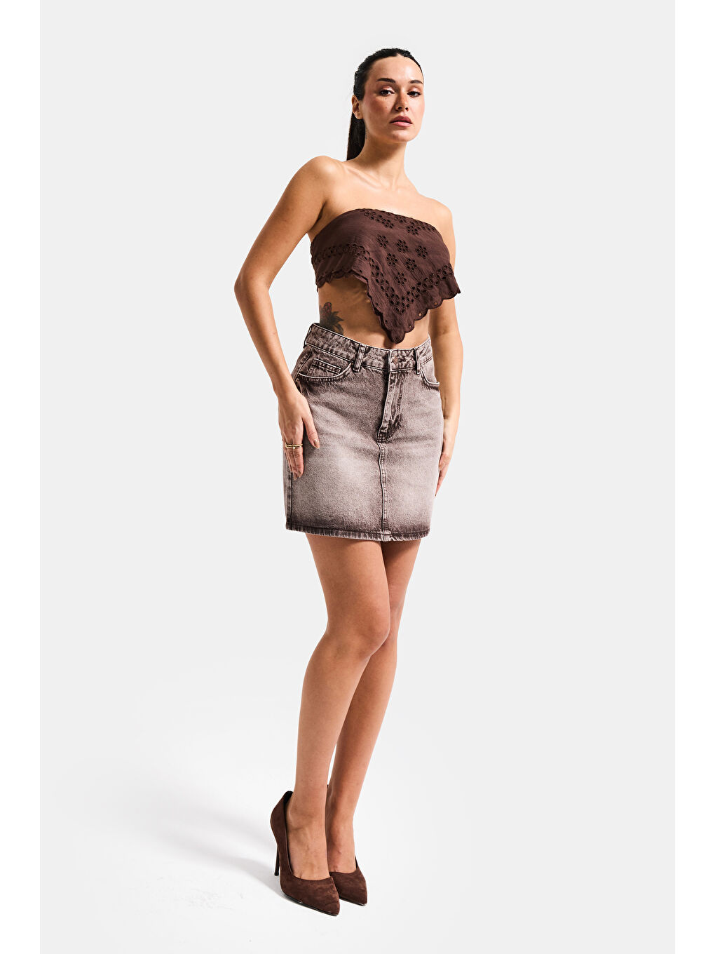 Mavi Kadın Koyu Jean 4s6-16 Straight Fit Mini Boy %100 Pamuk Denim Etek-2