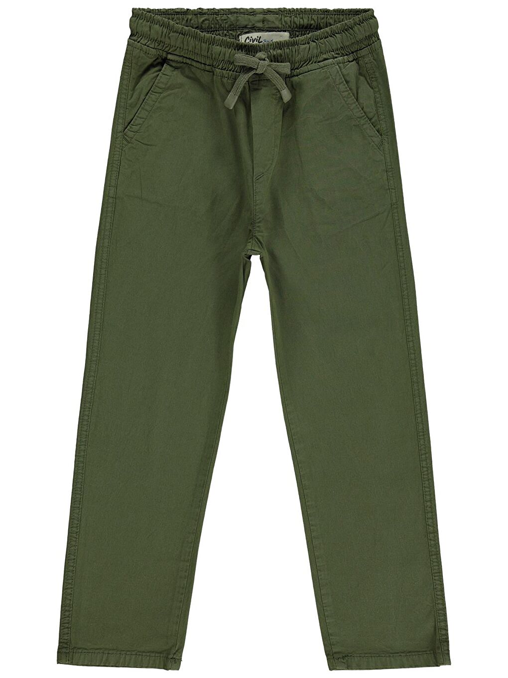Boys Beli Lastikli 10-13 Yaş Pantolon - Haki
