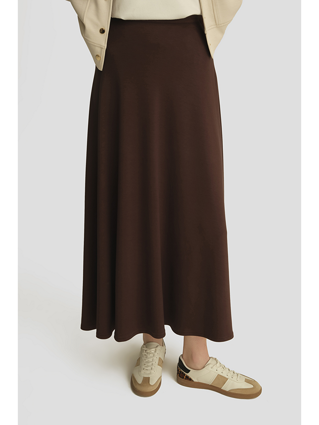 Kahverengi Modal Kloş Etek Acı Kahve-1