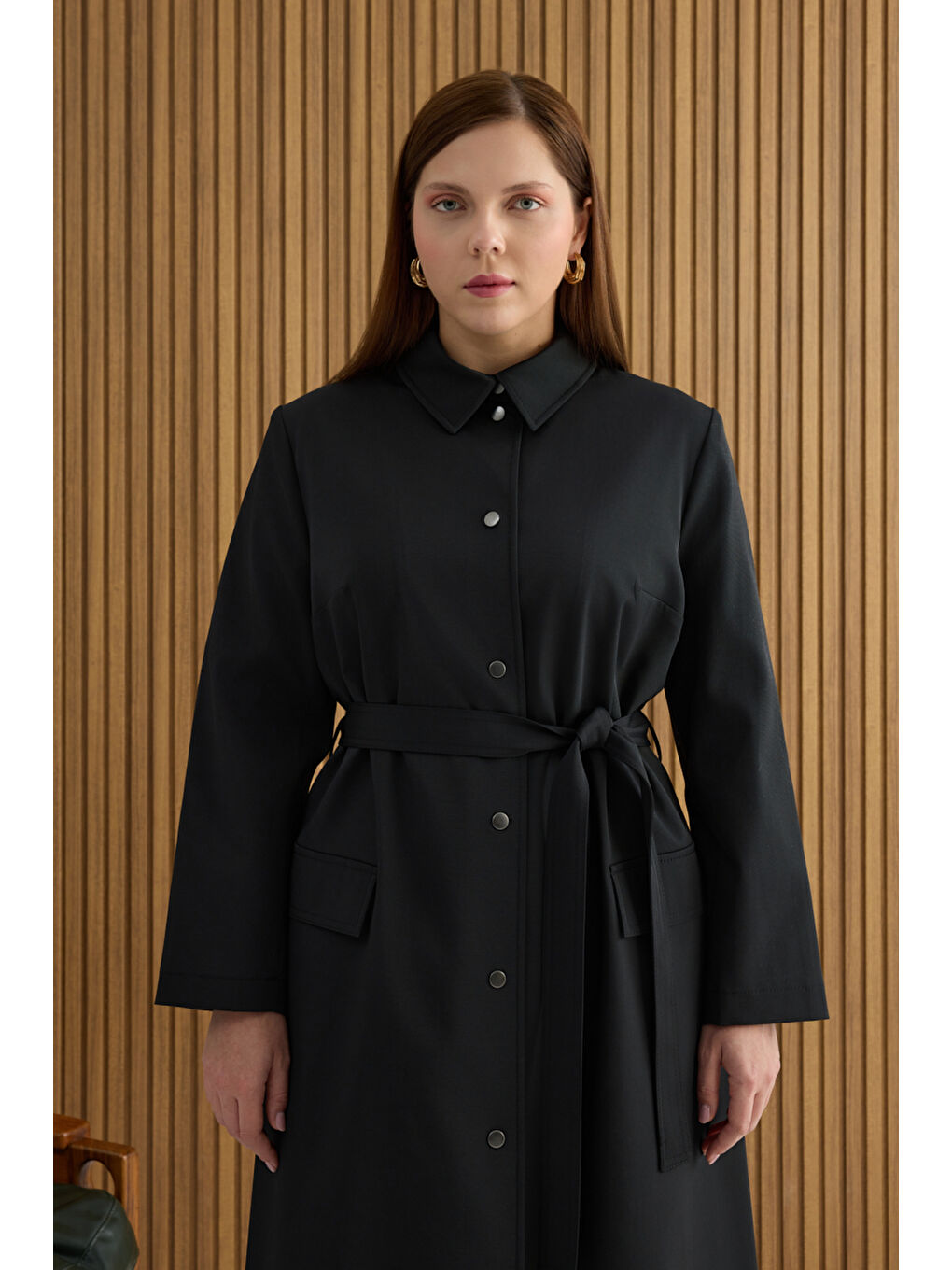 Siyah Pamuk Pardösü-3