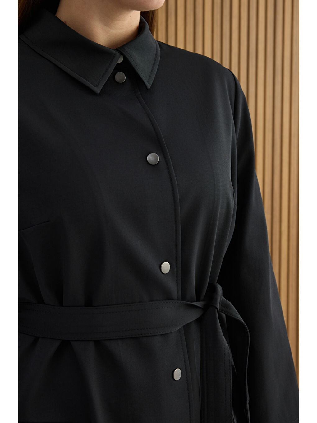 Siyah Pamuk Pardösü-4