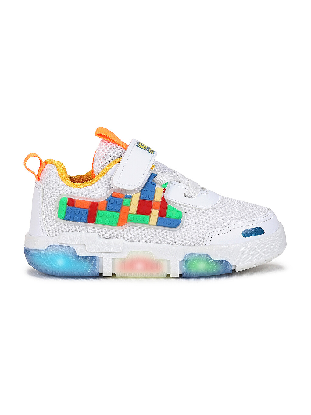 Beyaz Scarpe Cırtlı Işıklı Erkek Bebek / Çocuk Spor Ayakkabı-3