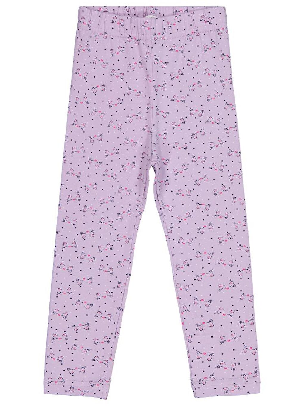 Girls Kedi Baskılı 2-5 Yaş Tayt - Lila 5-6 Yaş