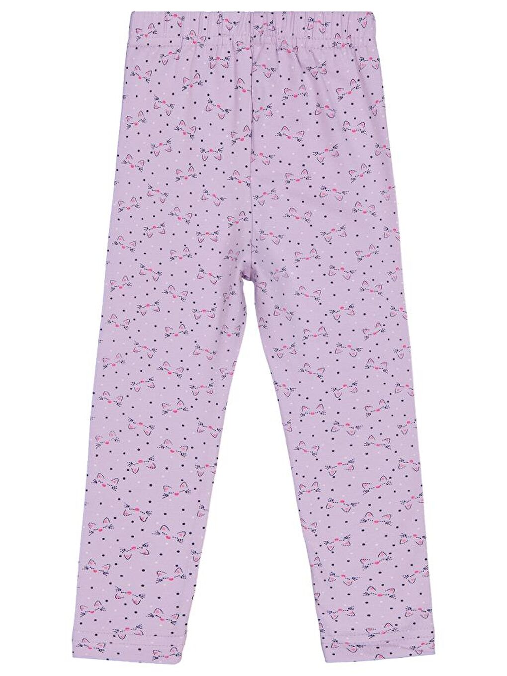 Girls Kedi Baskılı 2-5 Yaş Tayt - Lila 5-6 Yaş-1
