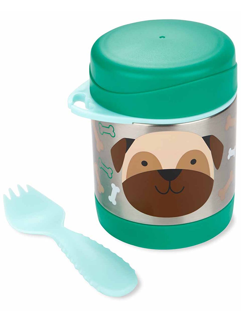 Paslanmaz Çelik Mama Saklama Termosu Seti - Köpek-1