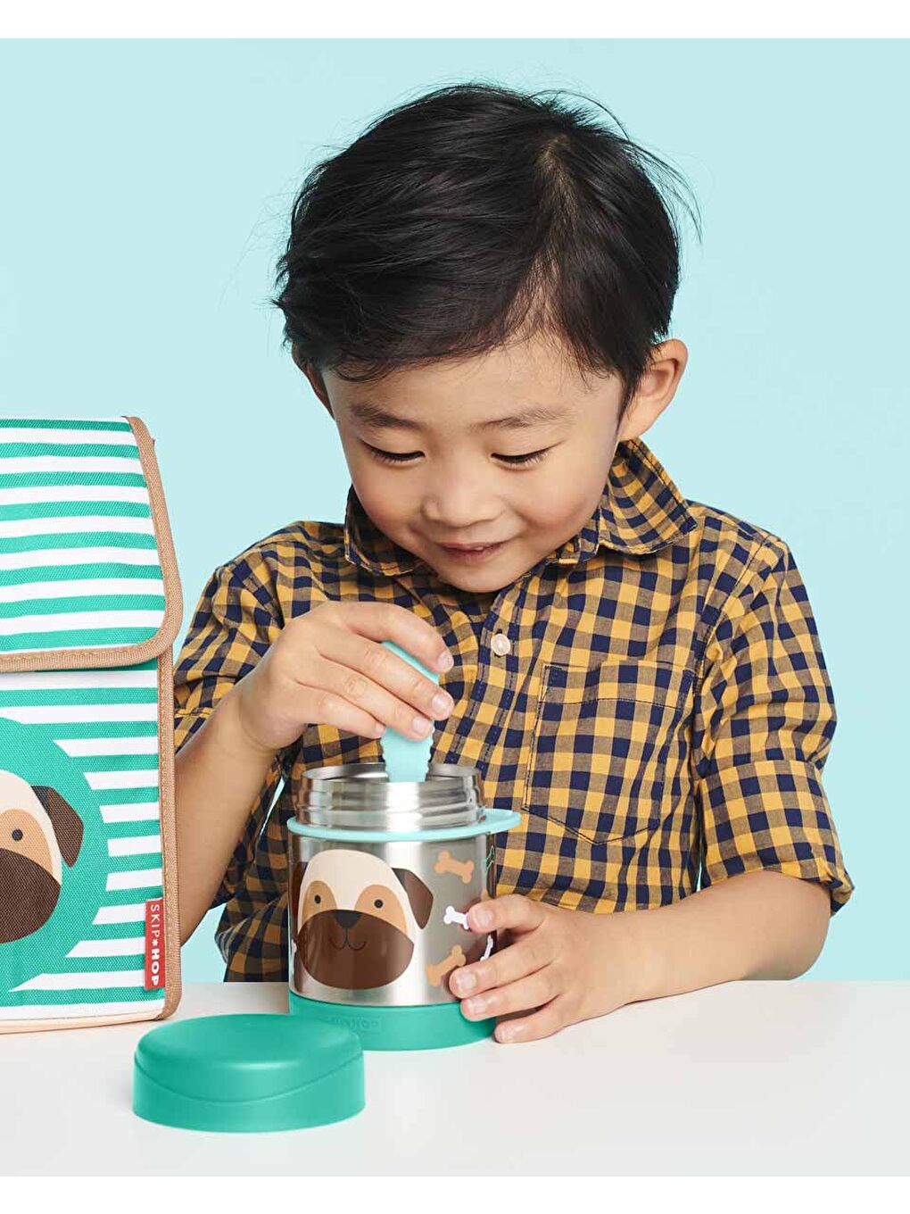 Paslanmaz Çelik Mama Saklama Termosu Seti - Köpek-3