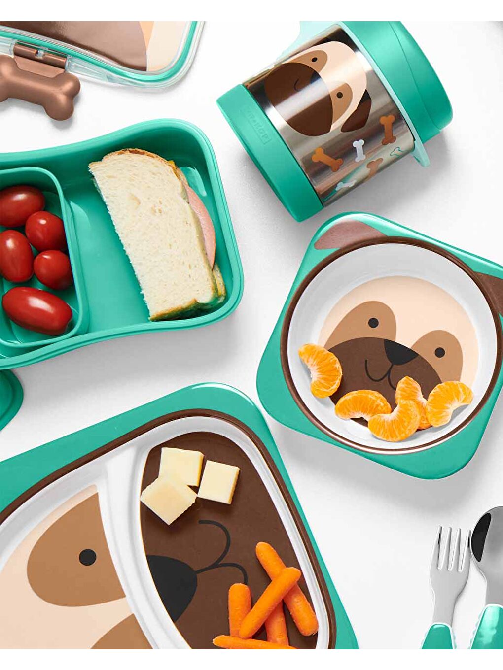 Paslanmaz Çelik Mama Saklama Termosu Seti - Köpek-5