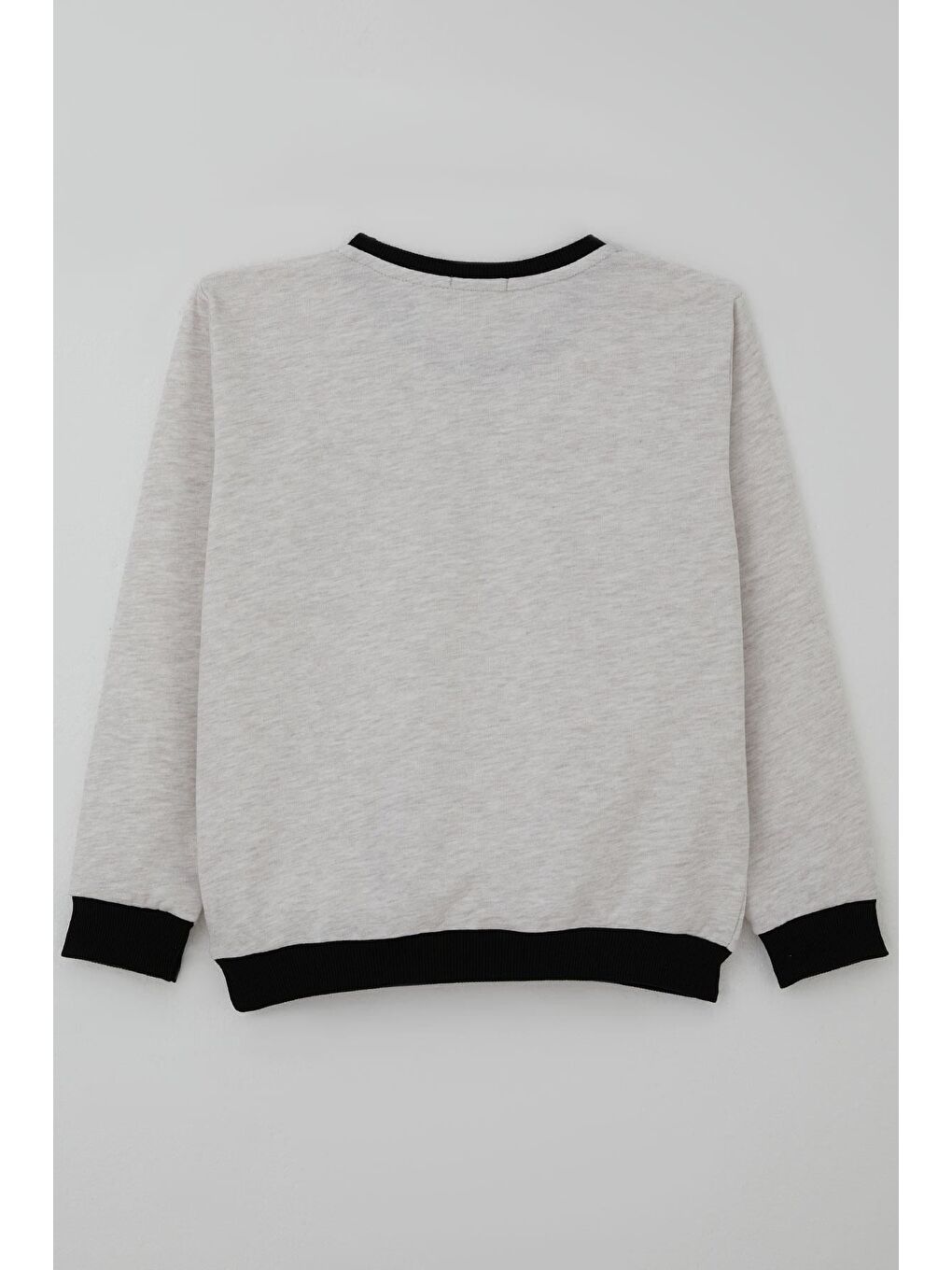 Erkek Çocuk Sweatshirt Renkli Yazı Baskılı Bej Melanj (10-16 Yaş)-1