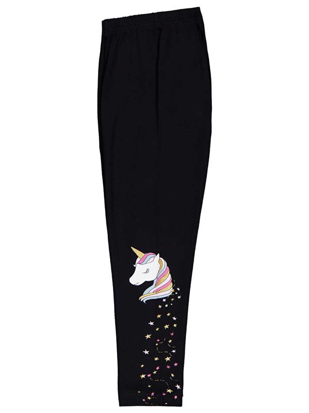 Girls Baskılı 2-5 Yaş Tayt - Siyah 5-6 Yaş-1