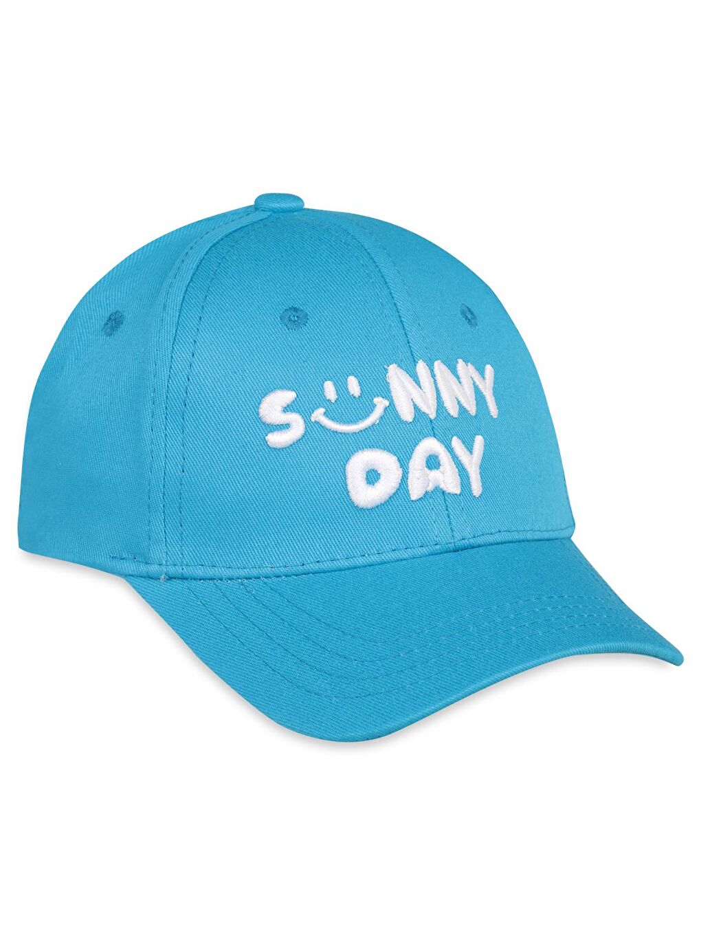 Boys Sunny Kabartma Nakış 2-5 Yaş Çocuk Erkek Kep Şapka - Mavi