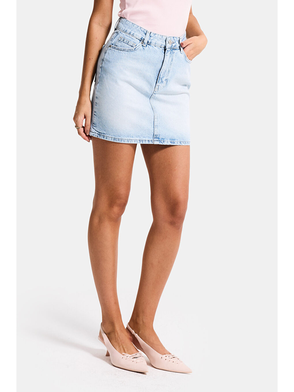 Mavi Kadın Ice 4s6-3 Straight Fit Mini Boy %100 Pamuk Denim Etek