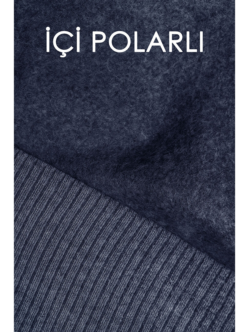 Erkek Paçası ve Beli Lastikli Üç İplik Şardonlu Eşofman Altı 0341 Lacivert-2