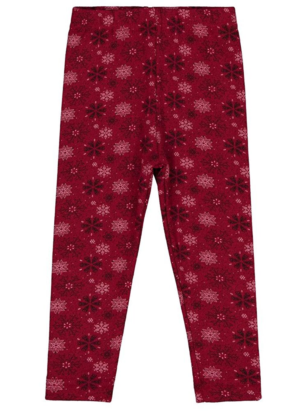 Girls Kar Tanesİ Desen 2-5 Yaş Tayt - Bordo 4-5 Yaş