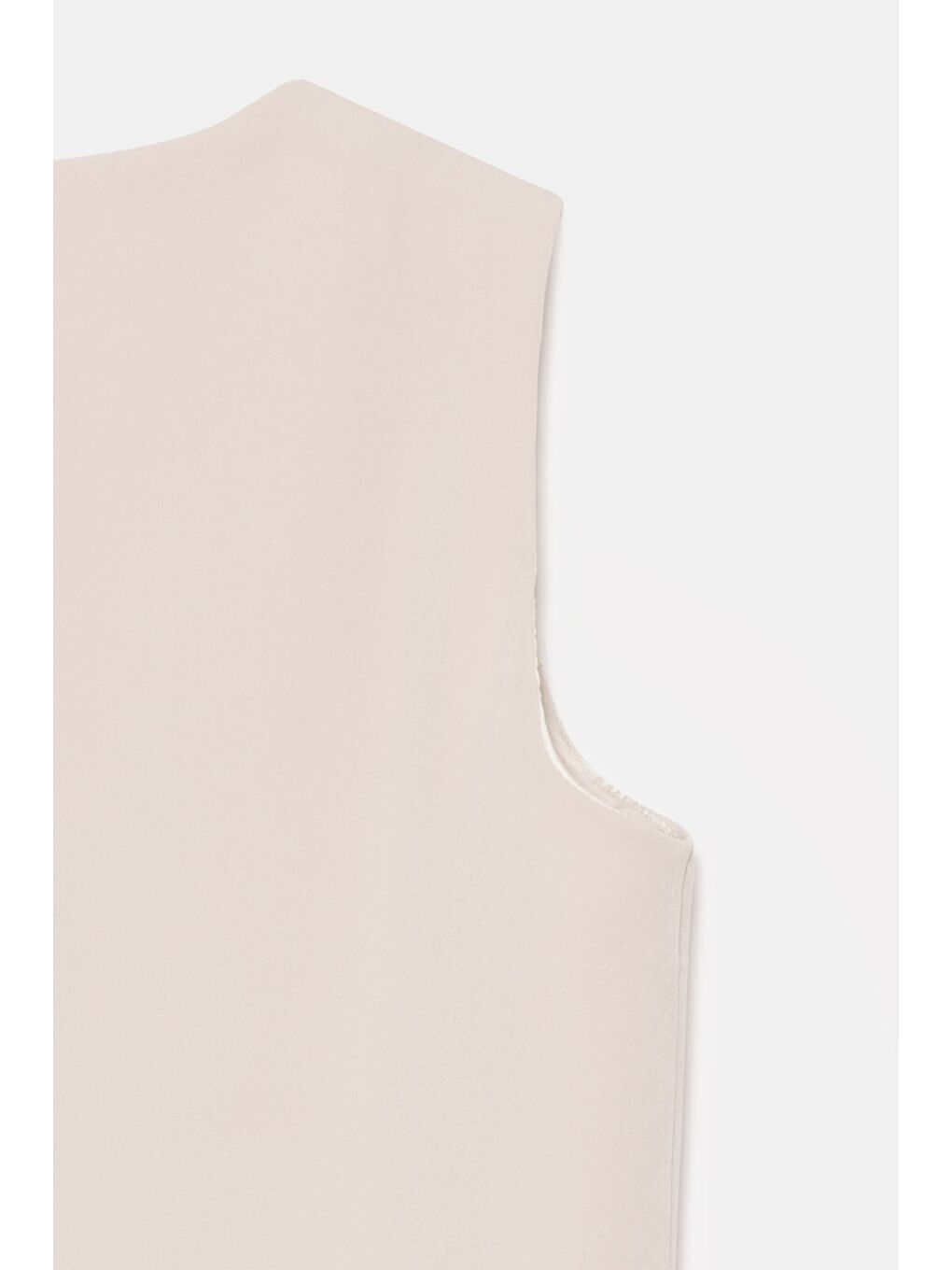 Bej Taş Kadın V Yaka Agraf Kapama Rahat Kesim Cepli Dokuma Uzun Yelek-3