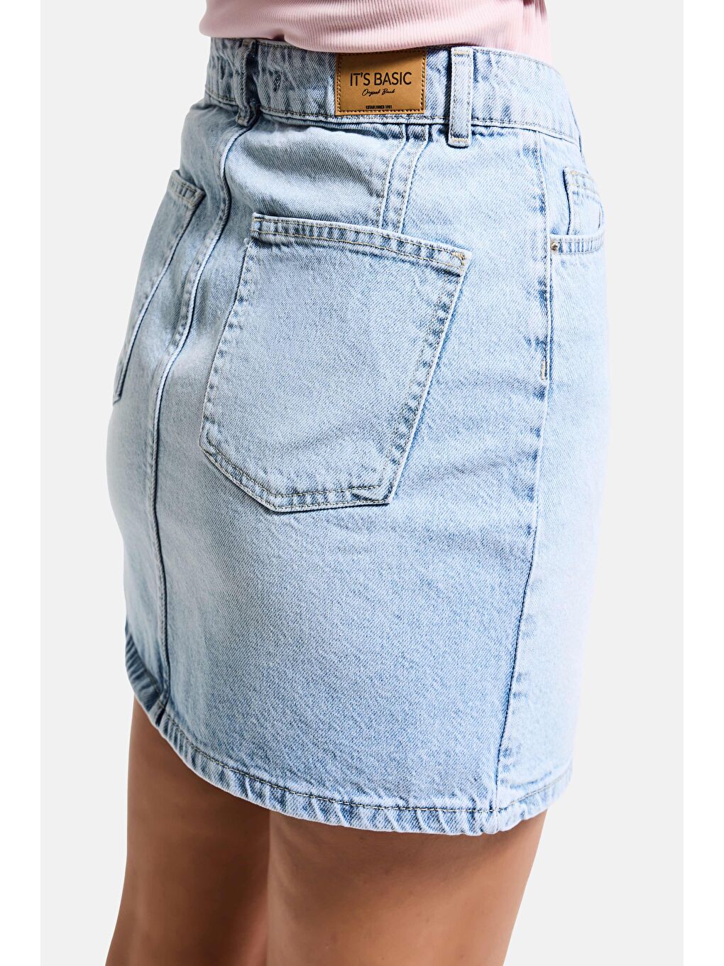 Mavi Kadın Ice 4s6-3 Straight Fit Mini Boy %100 Pamuk Denim Etek-1