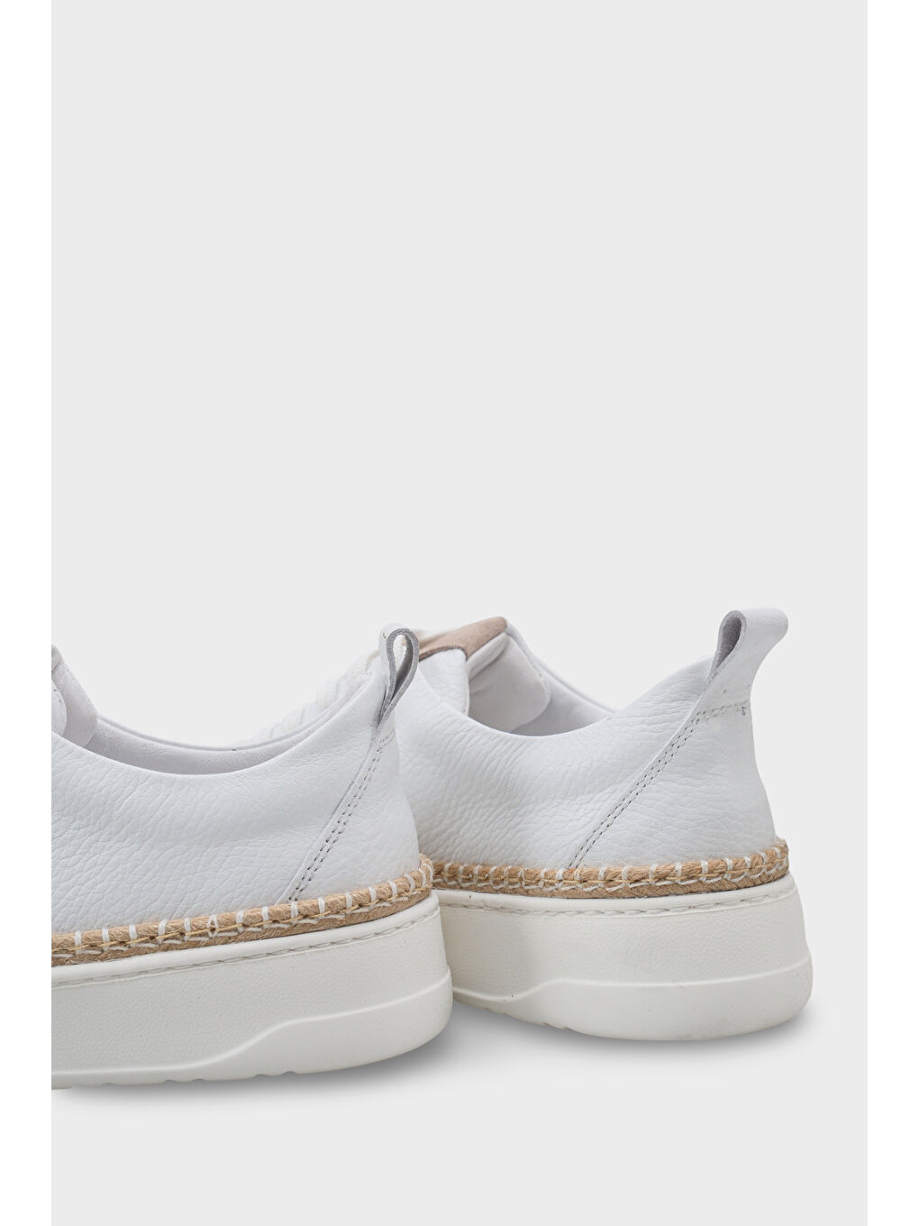 Beyaz Skippy Hakiki Der Süet Bağcıklı İçi Hakiki Deri Astarlı Erkek Günlük Sneaker Ayakkabı-2