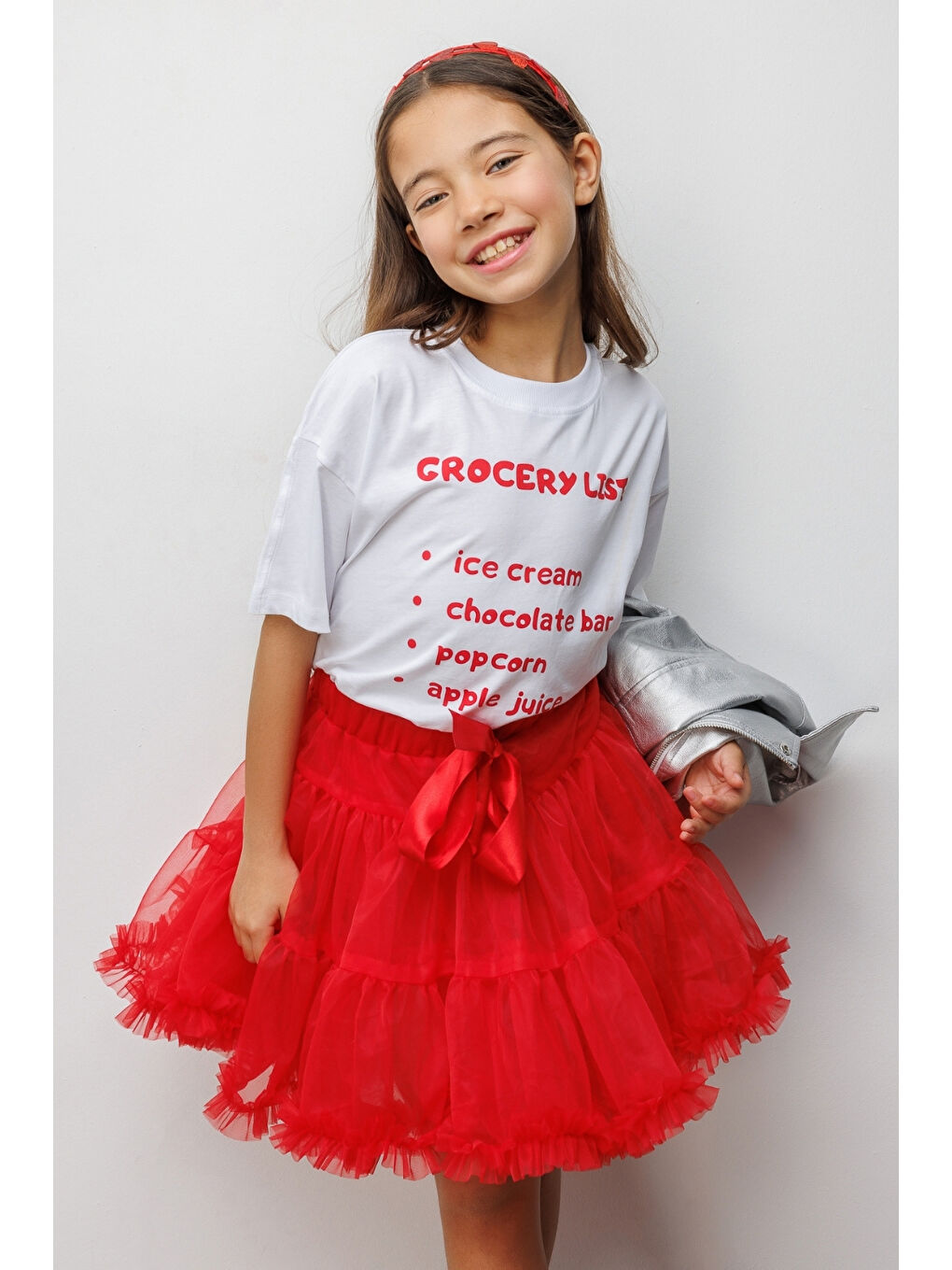 Beyaz Dondurma Baskılı Çocuk Tişört-2