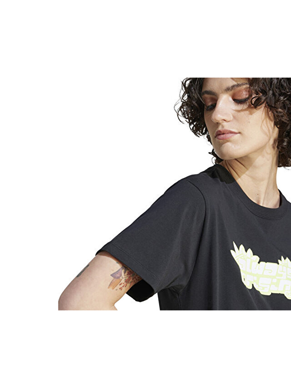 Regular Tee Kadın Günlük Tişört Ik0496 Siyah-5