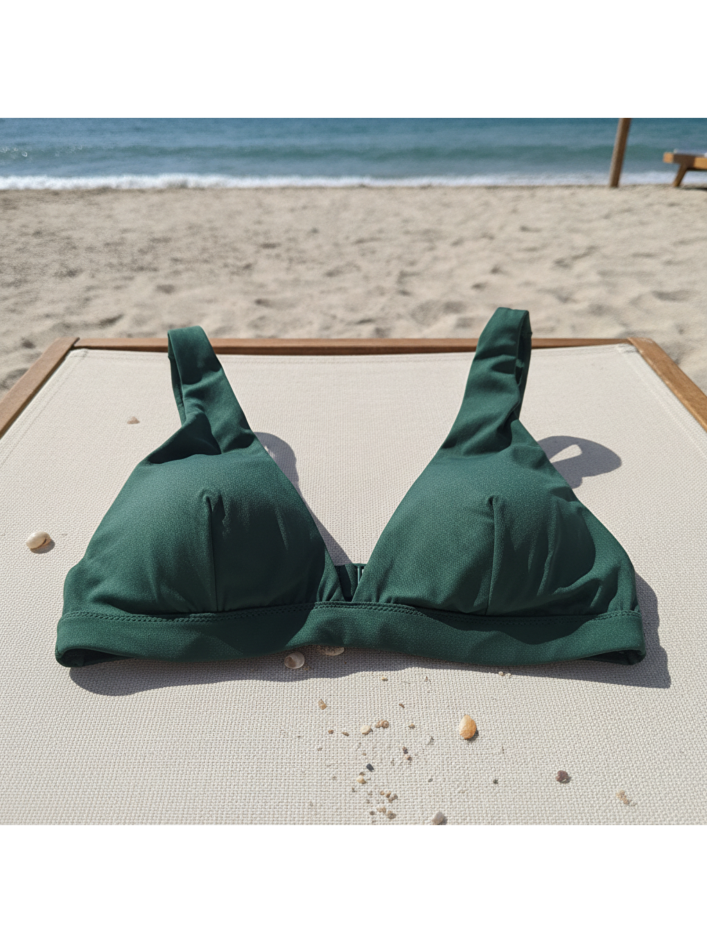Karışık Kadın Plaj Giyim Yeşil Renk Kalın Askılı Bikini Üst Bb2584-2