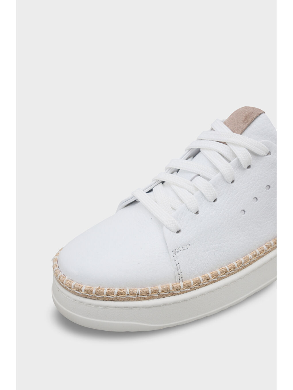Beyaz Skippy Hakiki Der Süet Bağcıklı İçi Hakiki Deri Astarlı Erkek Günlük Sneaker Ayakkabı-3