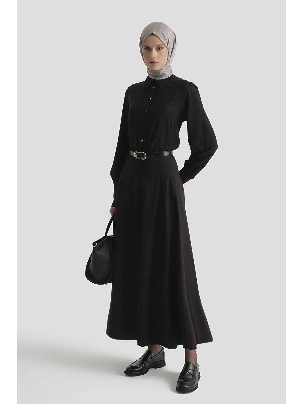 Poplin Etek Siyah-3