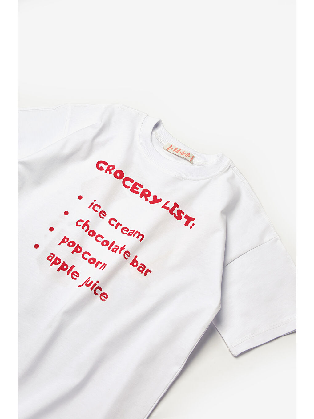 Beyaz Dondurma Baskılı Çocuk Tişört-5