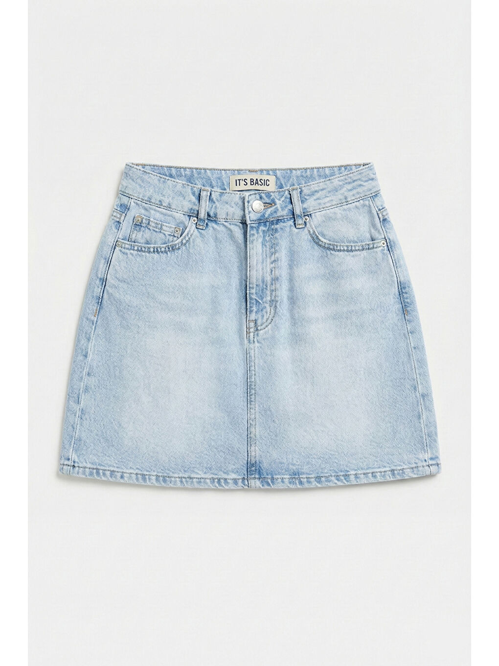 Mavi Kadın Ice 4s6-3 Straight Fit Mini Boy %100 Pamuk Denim Etek-4