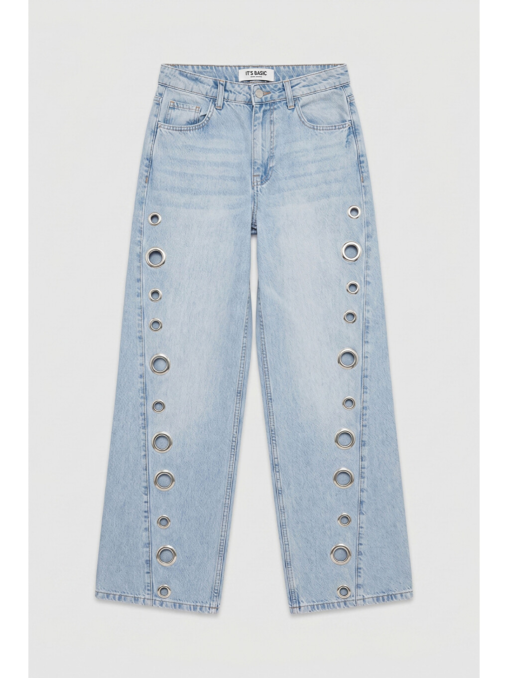 Mavi Kadın Ice 4s6-3 Palazzo Fit Kuş Gözü Detaylı Tasarım Denim Jean-4