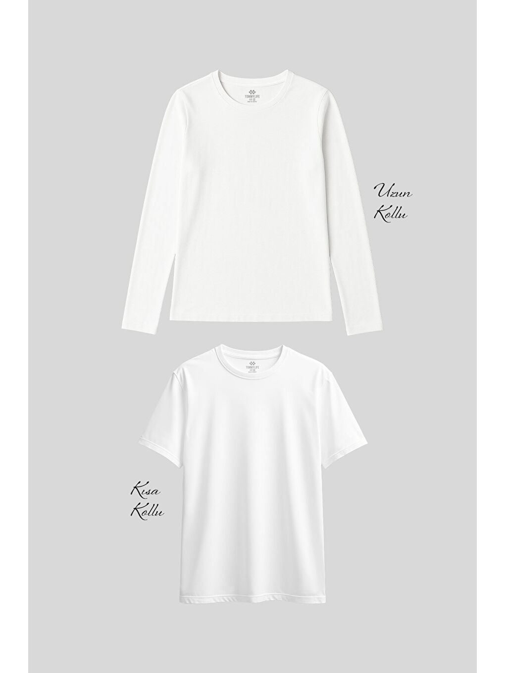 Basic O Yaka 2li Paket Beyaz Kadın T-Shirt