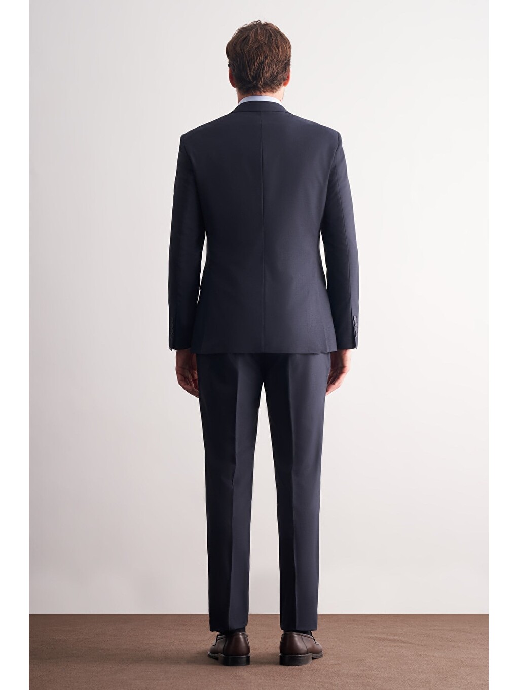 Lacivert Mono Yaka Yelekli 6 Drop Slim Fit Takım Elbise 1001260186-4