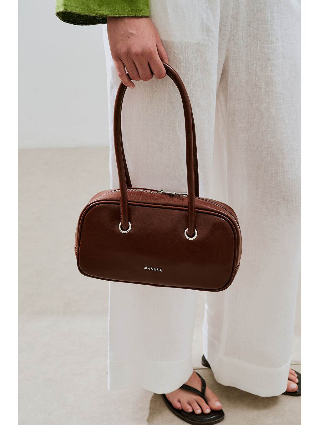 Kahverengi Kyomı Bowling Çanta Chocolate Mousse-2