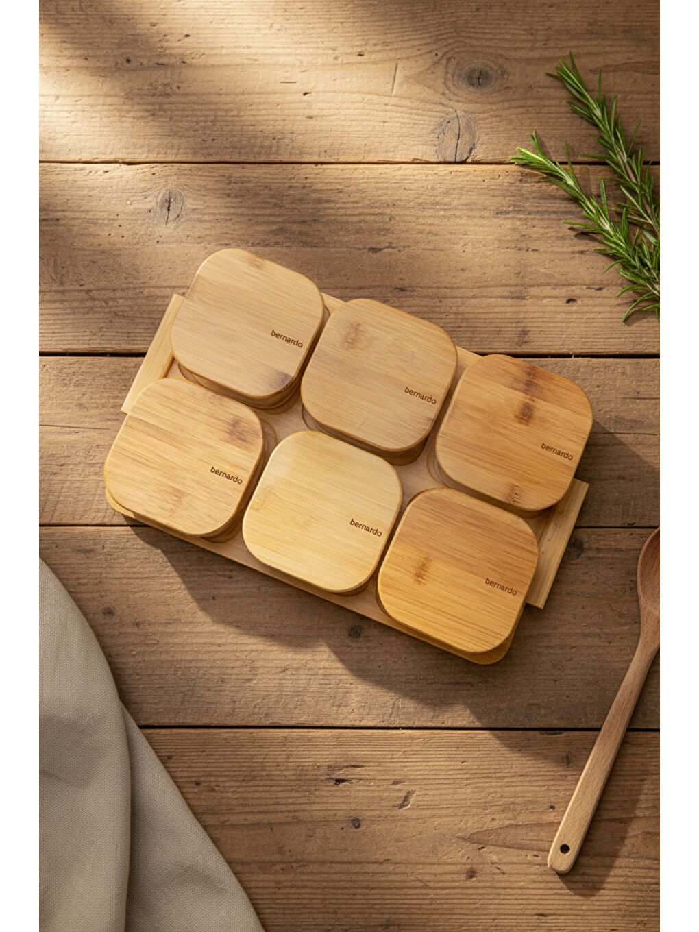 Kahverengi Sereva 6'lı Saklama Seti-2