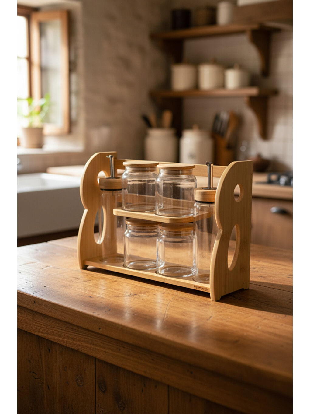 Kahverengi Norelle 6 Parça Mutfak Seti-2