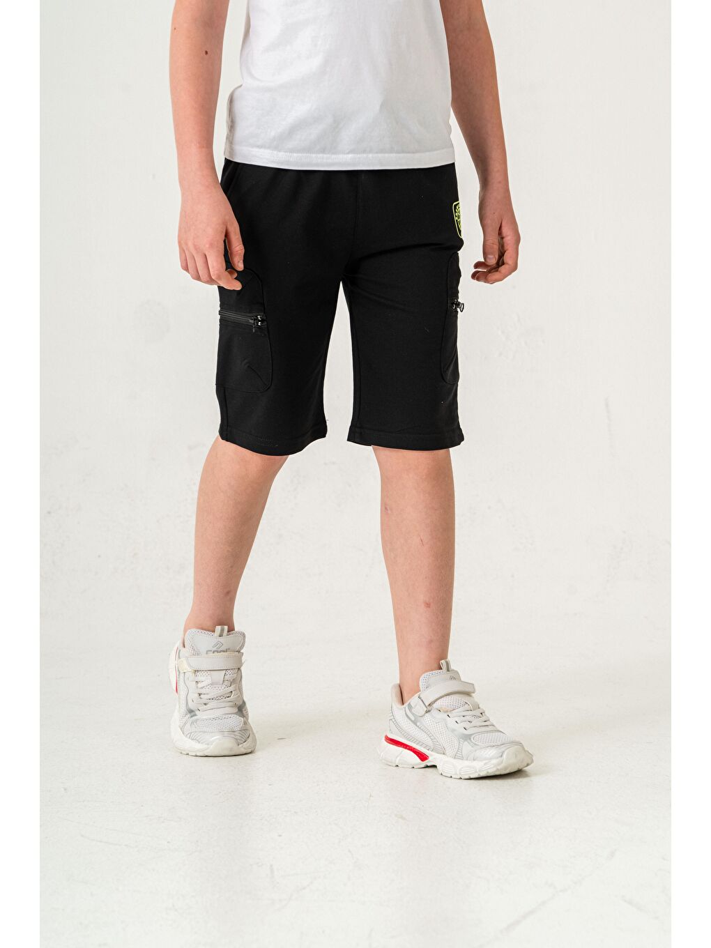 Siyah Premium Quality Baskılı Erkek Çocuk Şort-4