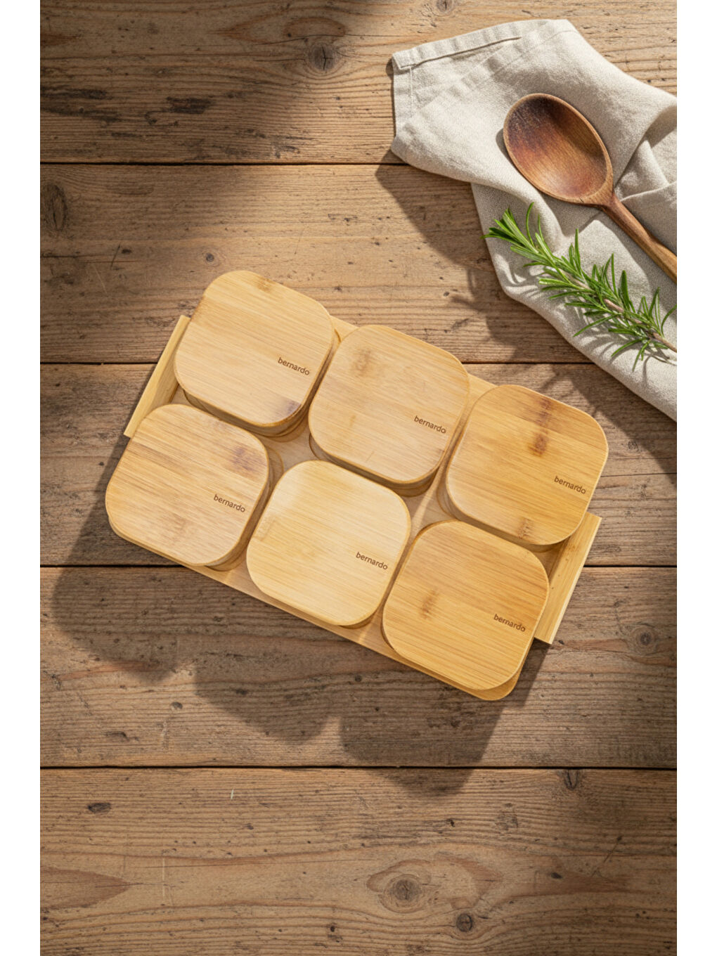 Kahverengi Sereva 6'lı Saklama Seti-3