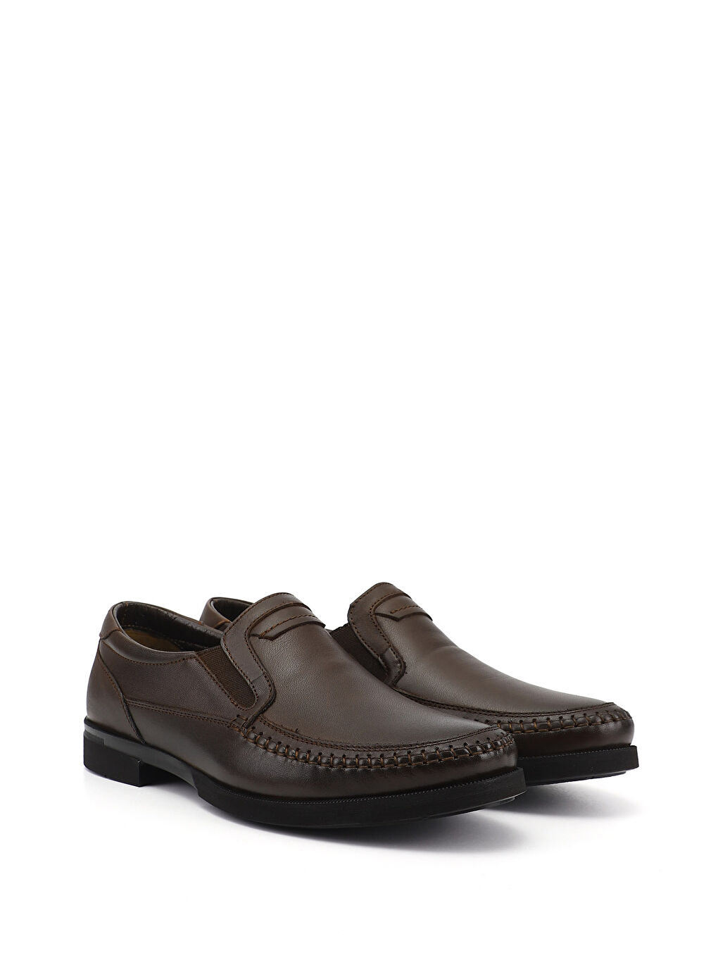 Kahverengi Erkek TÜTÜN KAHVE Hakiki Deri Klasik Ayakkabı-1