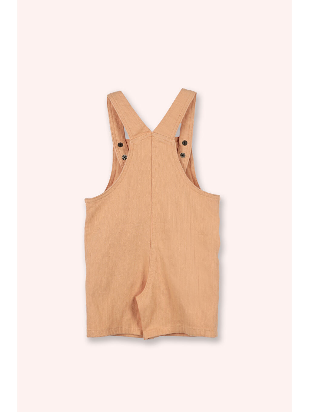 Pembe Kız Bebek Çıtçıtlı Dikiş Detaylı Somon Salopet-2
