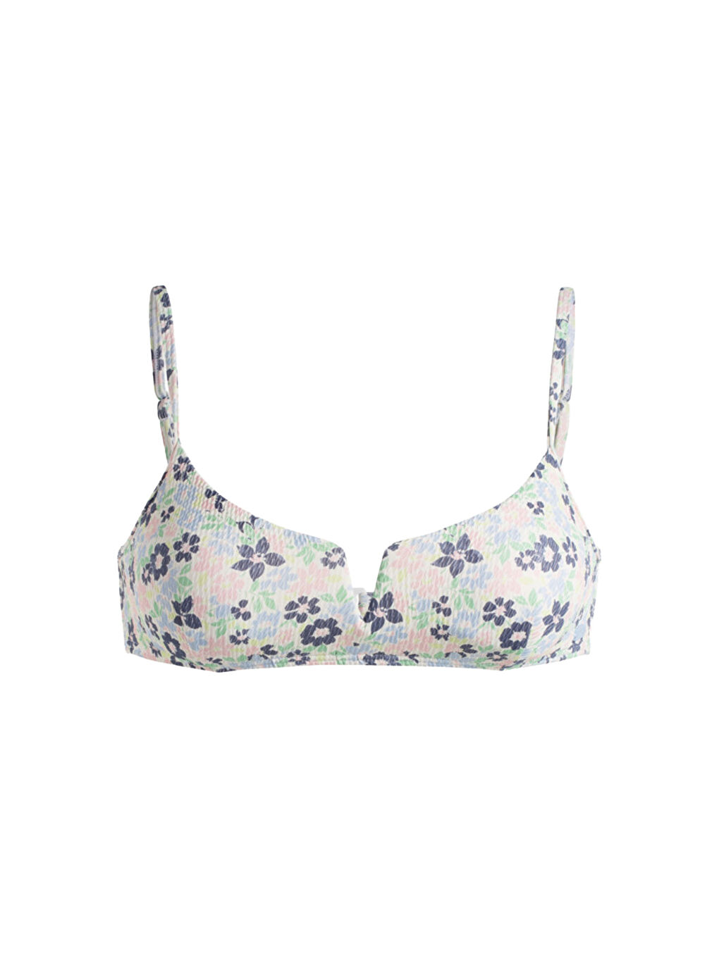 Siyah Wild Floral Bralette Kadın Bikini Üst