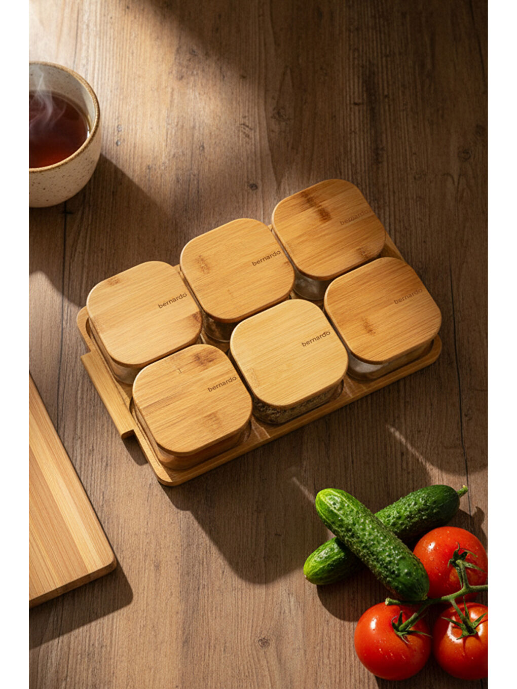 Kahverengi Sereva 6'lı Saklama Seti-4