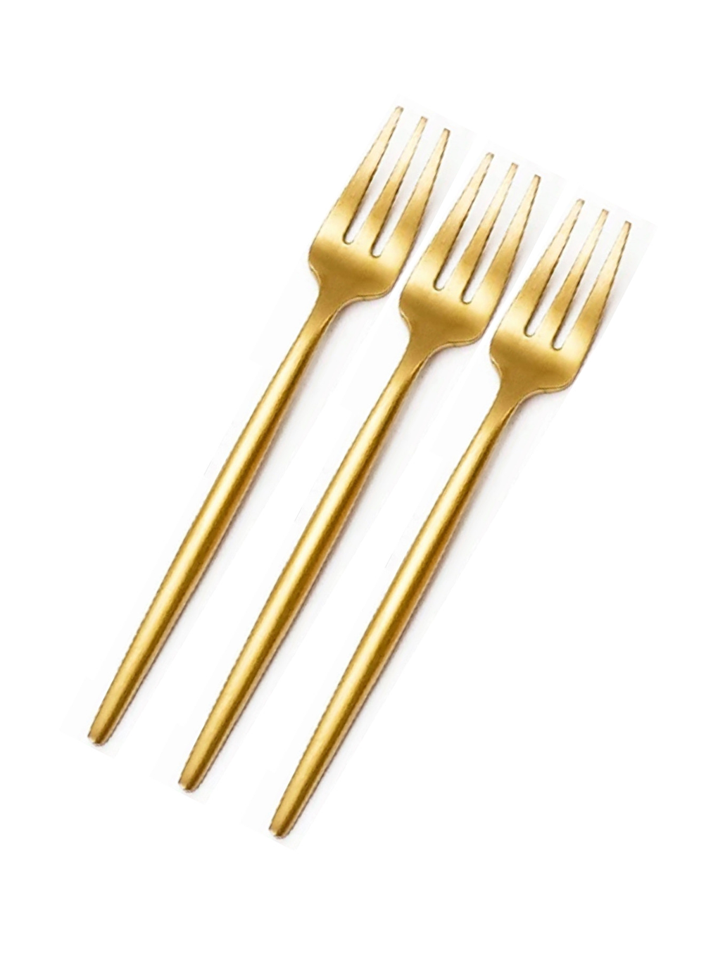 Sarı Gold Limon Ve Fondü Çatalı, Gold 6'lı  Çatal Takımı 13 Cm-2