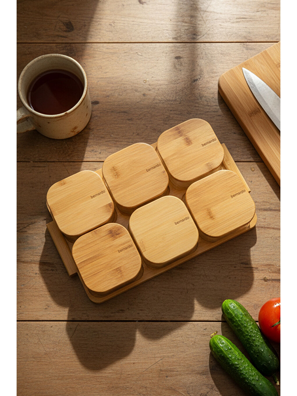 Kahverengi Sereva 6'lı Saklama Seti-5