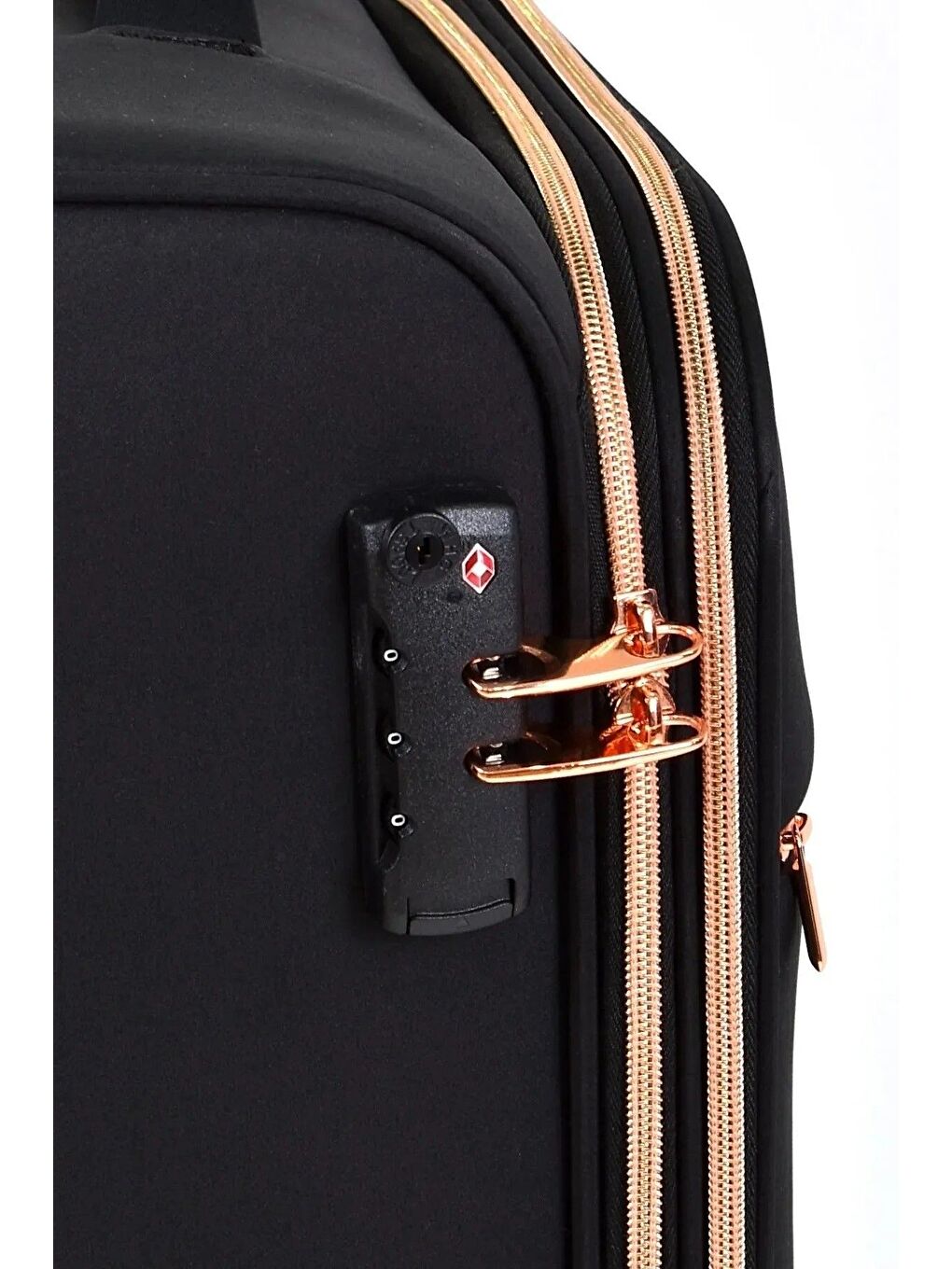 Siyah Kumaş Ekstra Hafif Büyük, Orta, Kabin 3'lü Valiz Seti-6