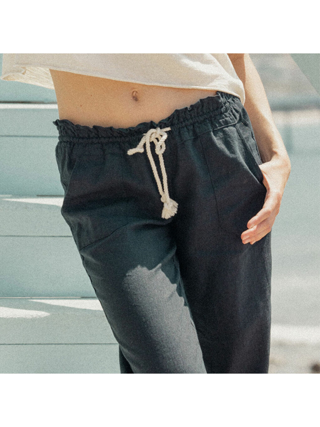 Oceanside Pant Kadın Siyah Pantolon-6