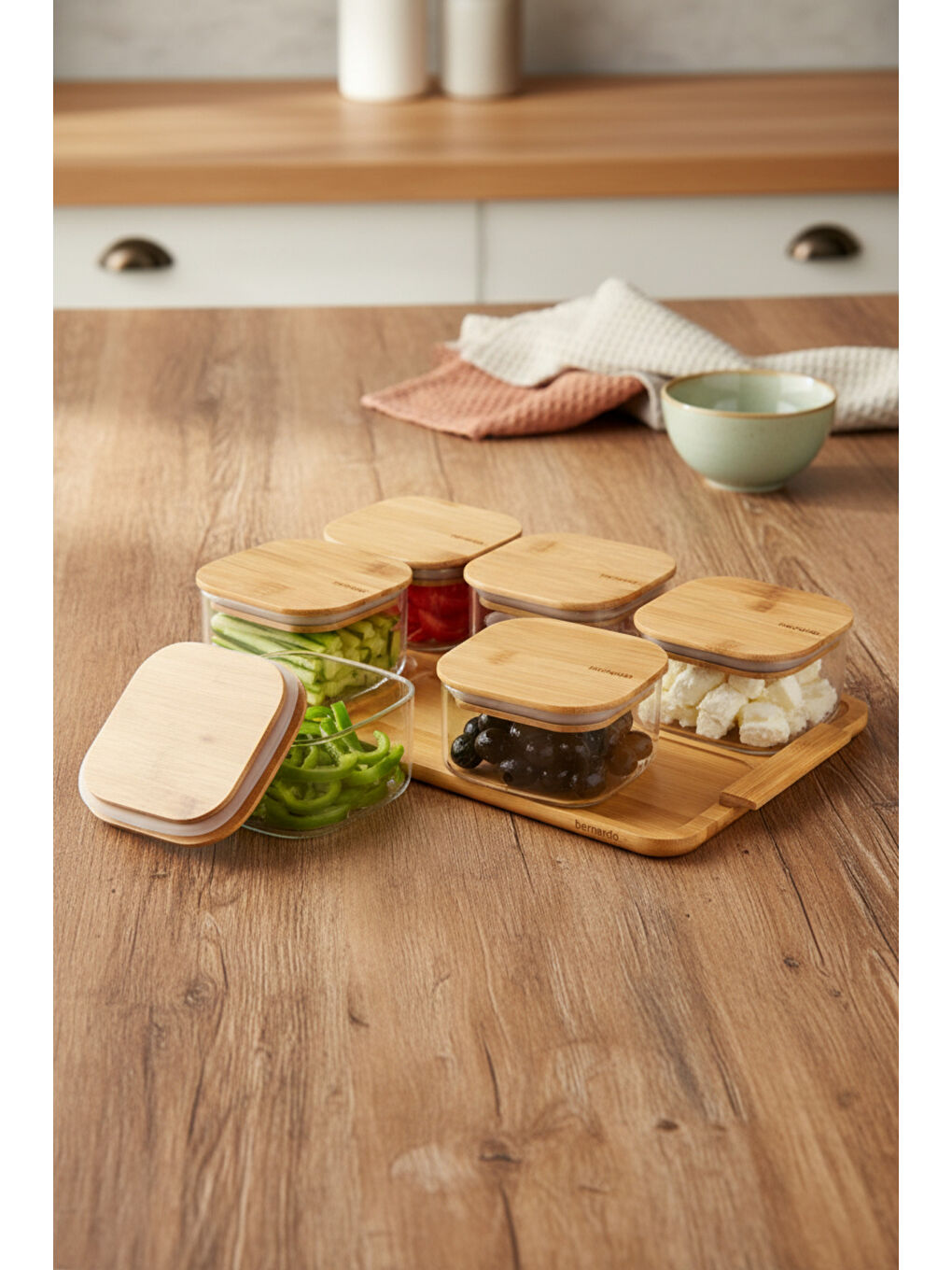 Kahverengi Sereva 6'lı Saklama Seti-6