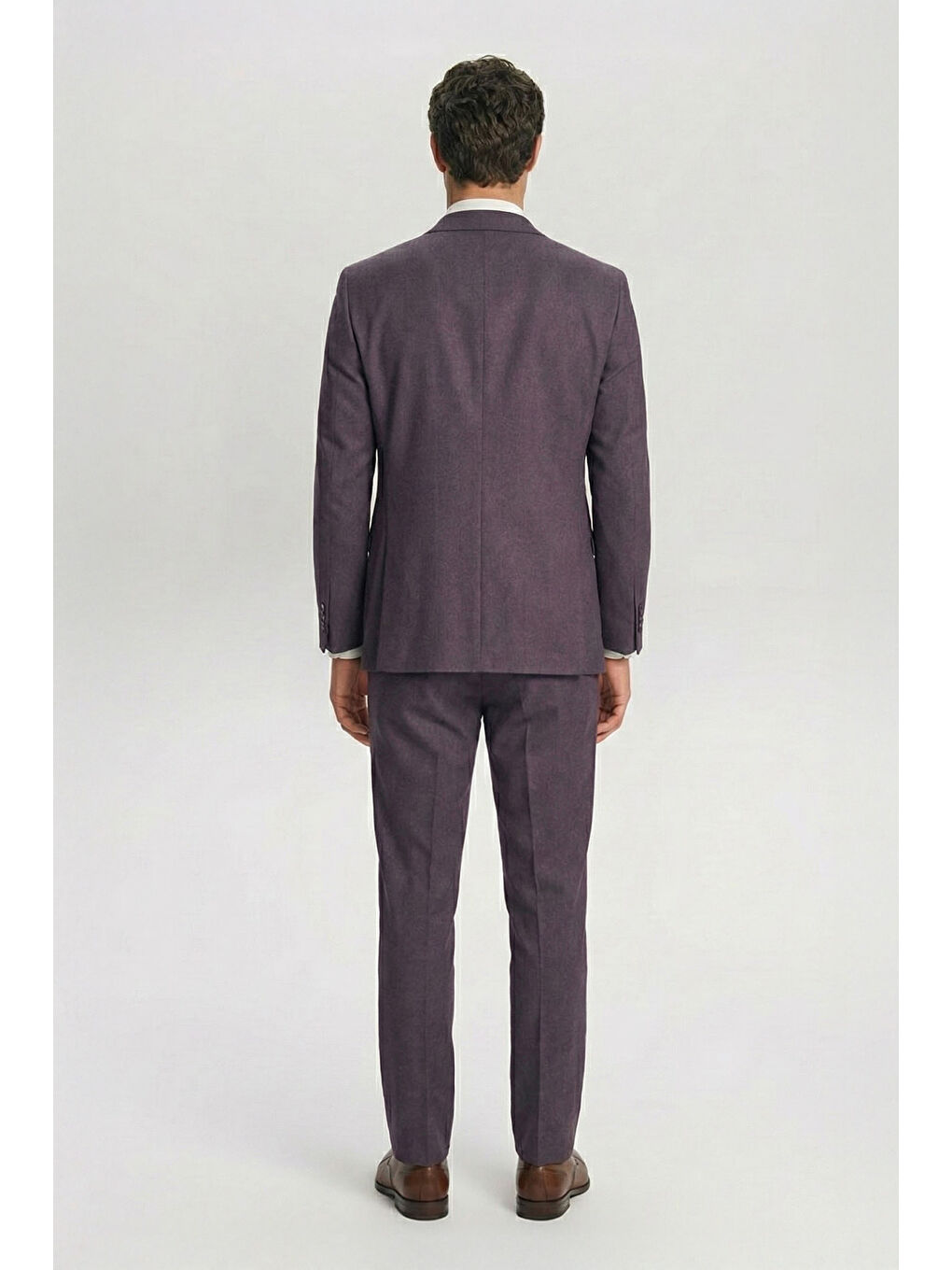 Giotelli Bordo Triko Yelekli Sivri Yaka 6 Drop Düğmeli Tam Astarlı Erkek Takım Elbise-4